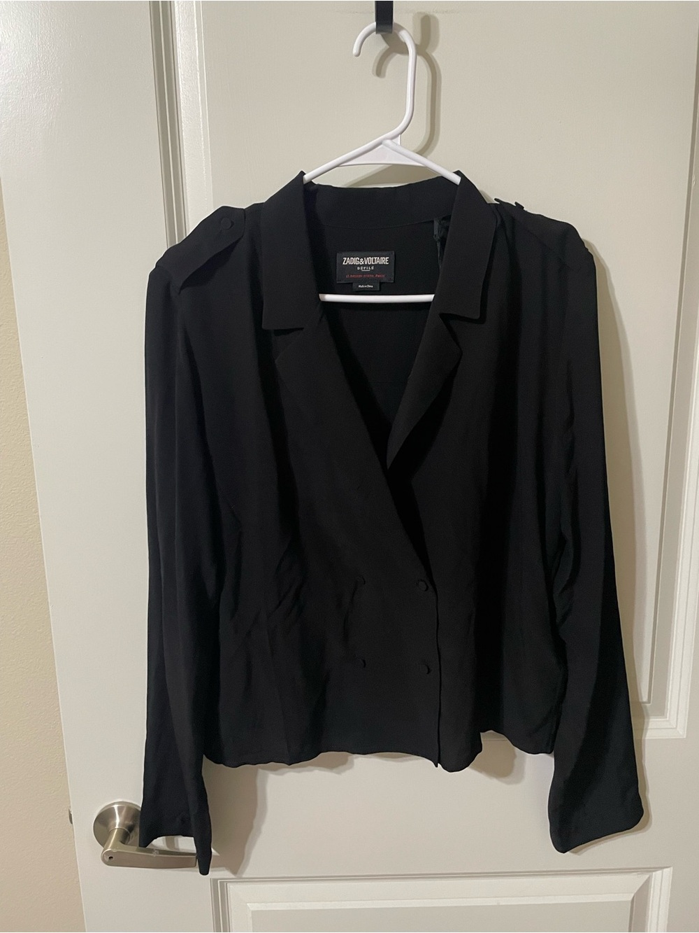 ZADIG & VOLTAIRE Tussi Soft Double-Breasted Blouse / Blazer Top